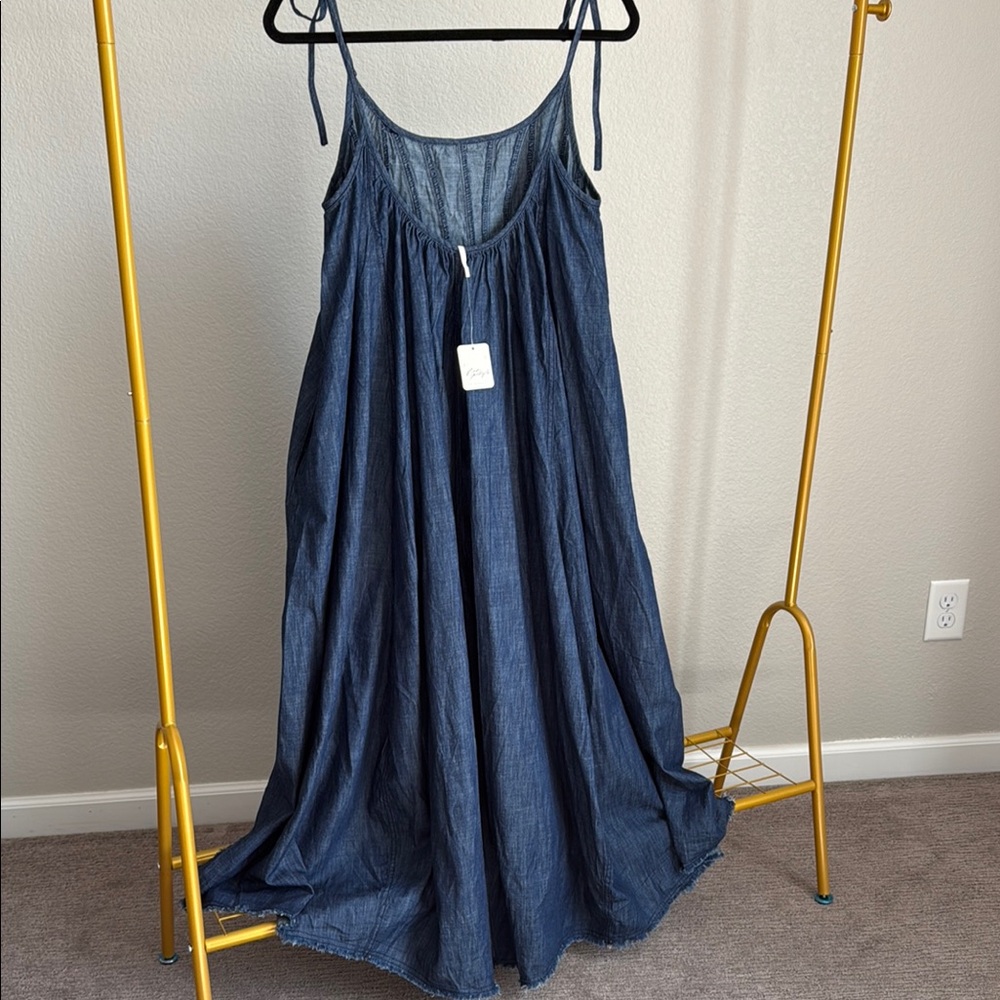 Free People Blue Denim Dress